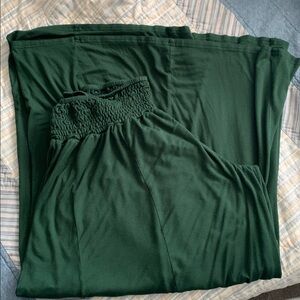 EARTHBOUND Dark Green Wide Leg Pants